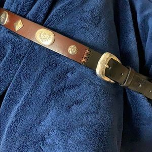 Brighton black and brown leather belt